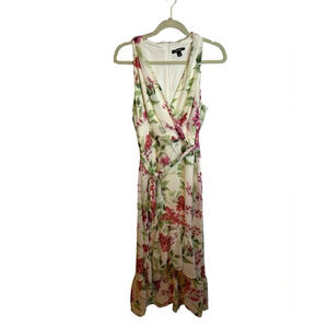 ROZ & ALI FLORAL HI LOW DRESS